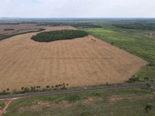 Área de frente para pista de asfalto