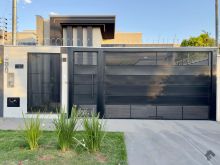 Casa moderna - piscina com cascata