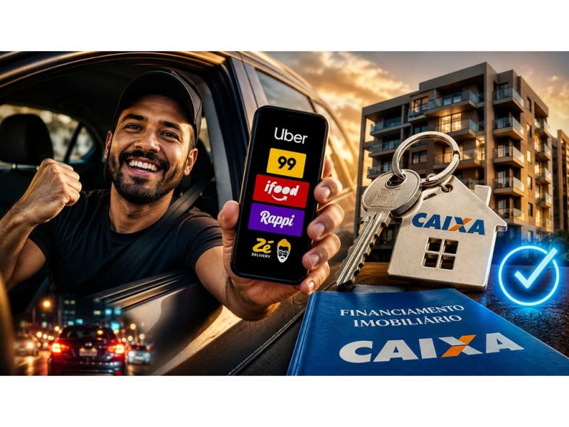 Nova regra da Caixa facilita acesso de motoristas e entregadores de aplicativos à casa própria - Imagem principal
